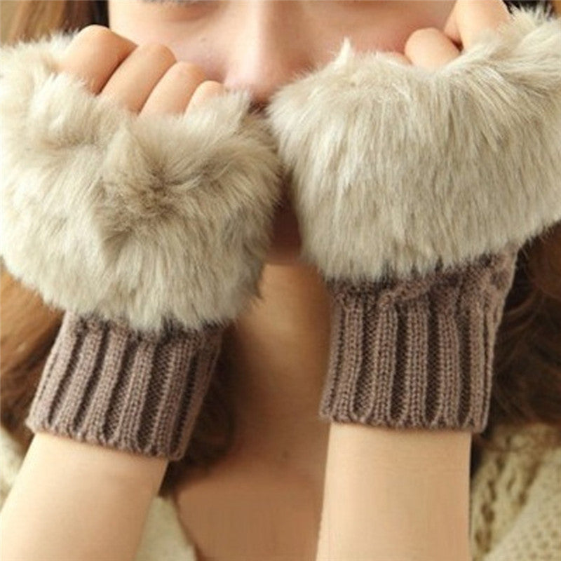Wool Blend Faux Fingerless Gloves