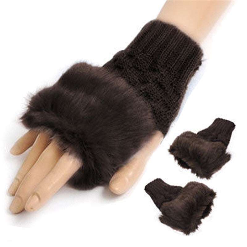 Wool Blend Faux Fingerless Gloves