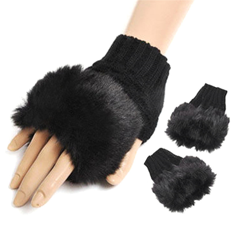 Wool Blend Faux Fingerless Gloves