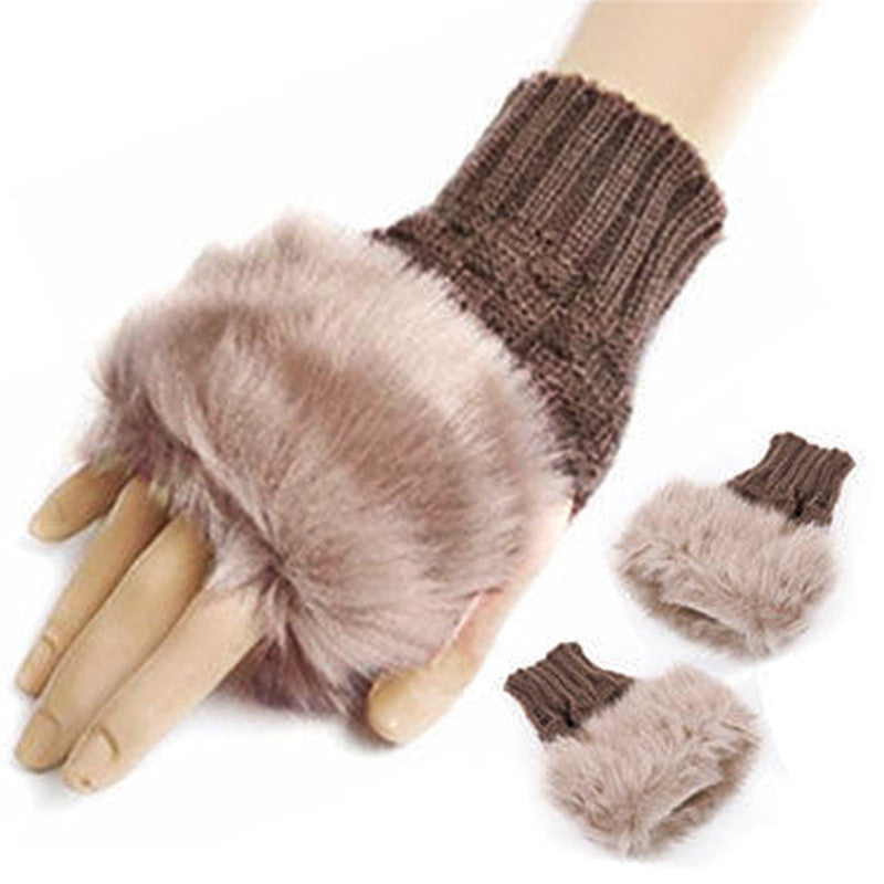 Wool Blend Faux Fingerless Gloves