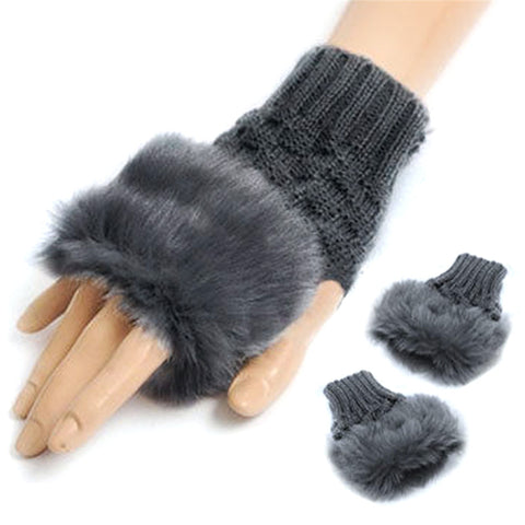 Wool Blend Faux Fingerless Gloves