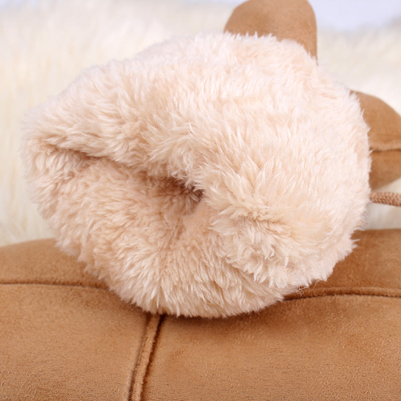 Suede Thick Rope Mittens