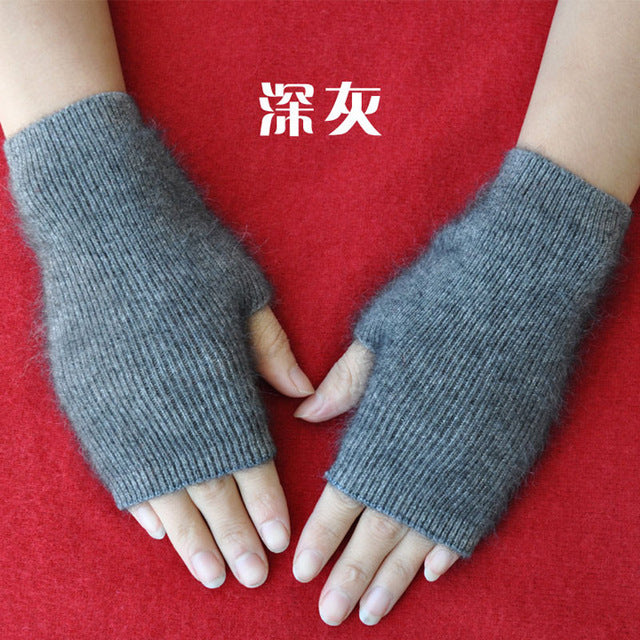 Fine Cashmere Fingerless Gloves