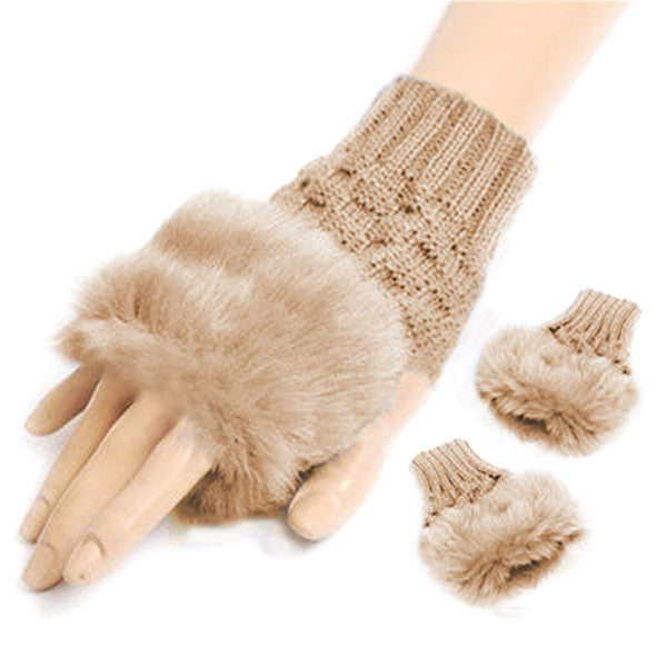Wool Blend Faux Fingerless Gloves