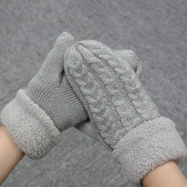 Fashion Warm Twist Knit Mittens