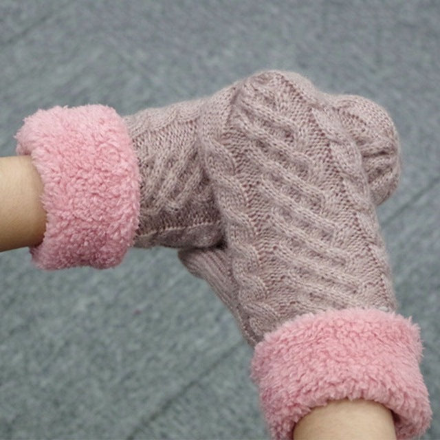 Fashion Warm Twist Knit Mittens
