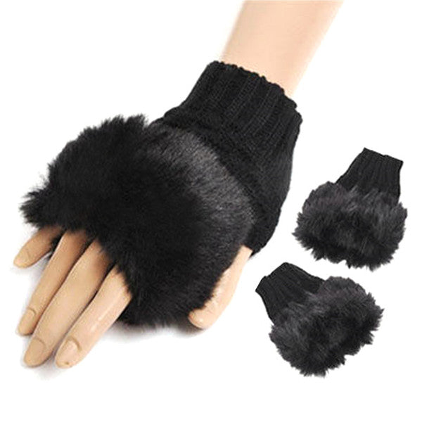 Wool Blend Faux Fingerless Gloves