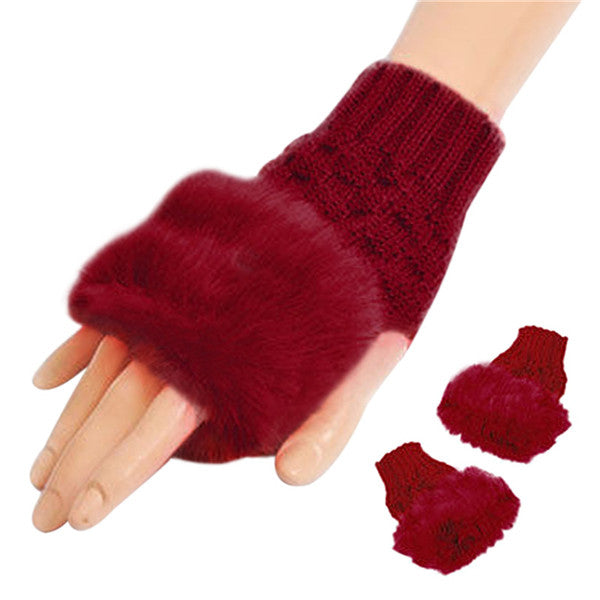 Wool Blend Faux Fingerless Gloves