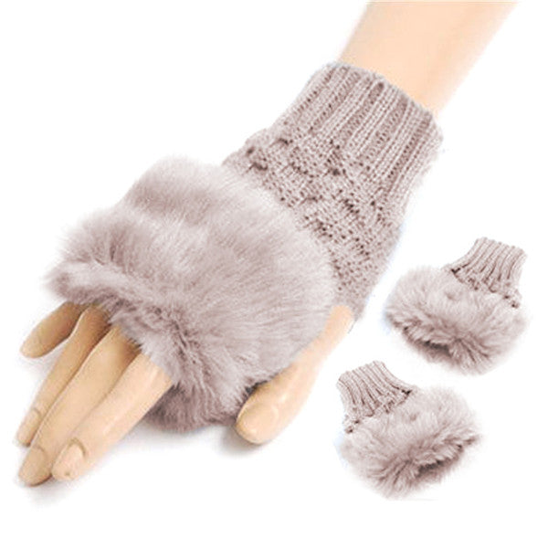 Wool Blend Faux Fingerless Gloves