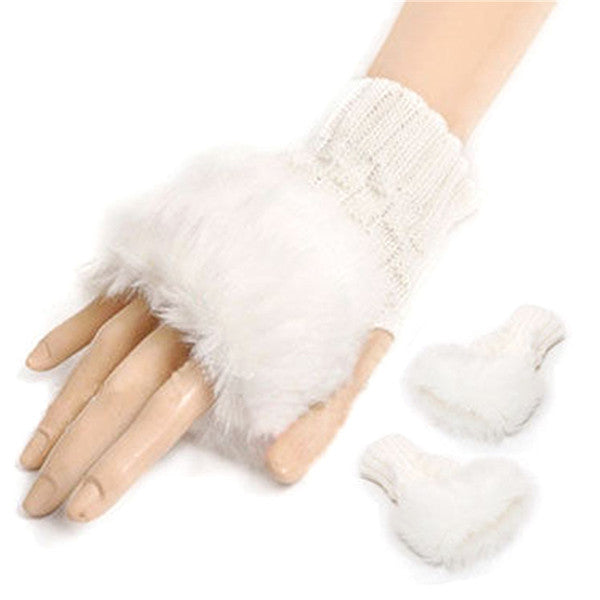 Wool Blend Faux Fingerless Gloves
