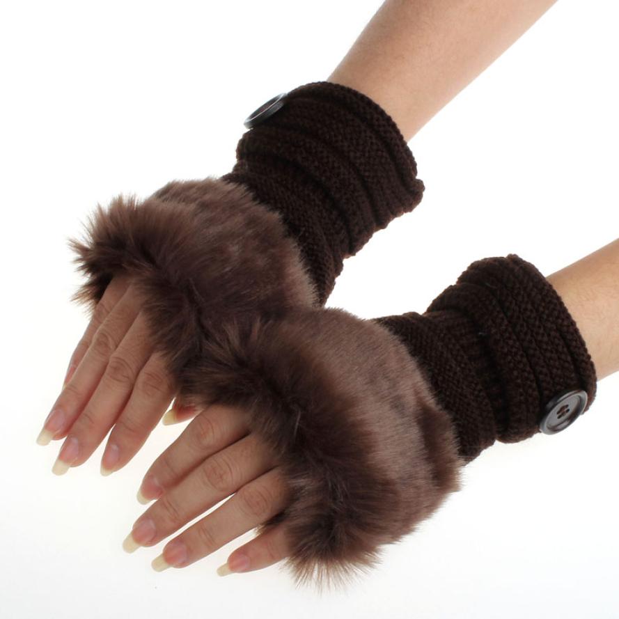 Stylish Button Fingerless Gloves